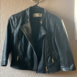 Zara black faux leather jacket